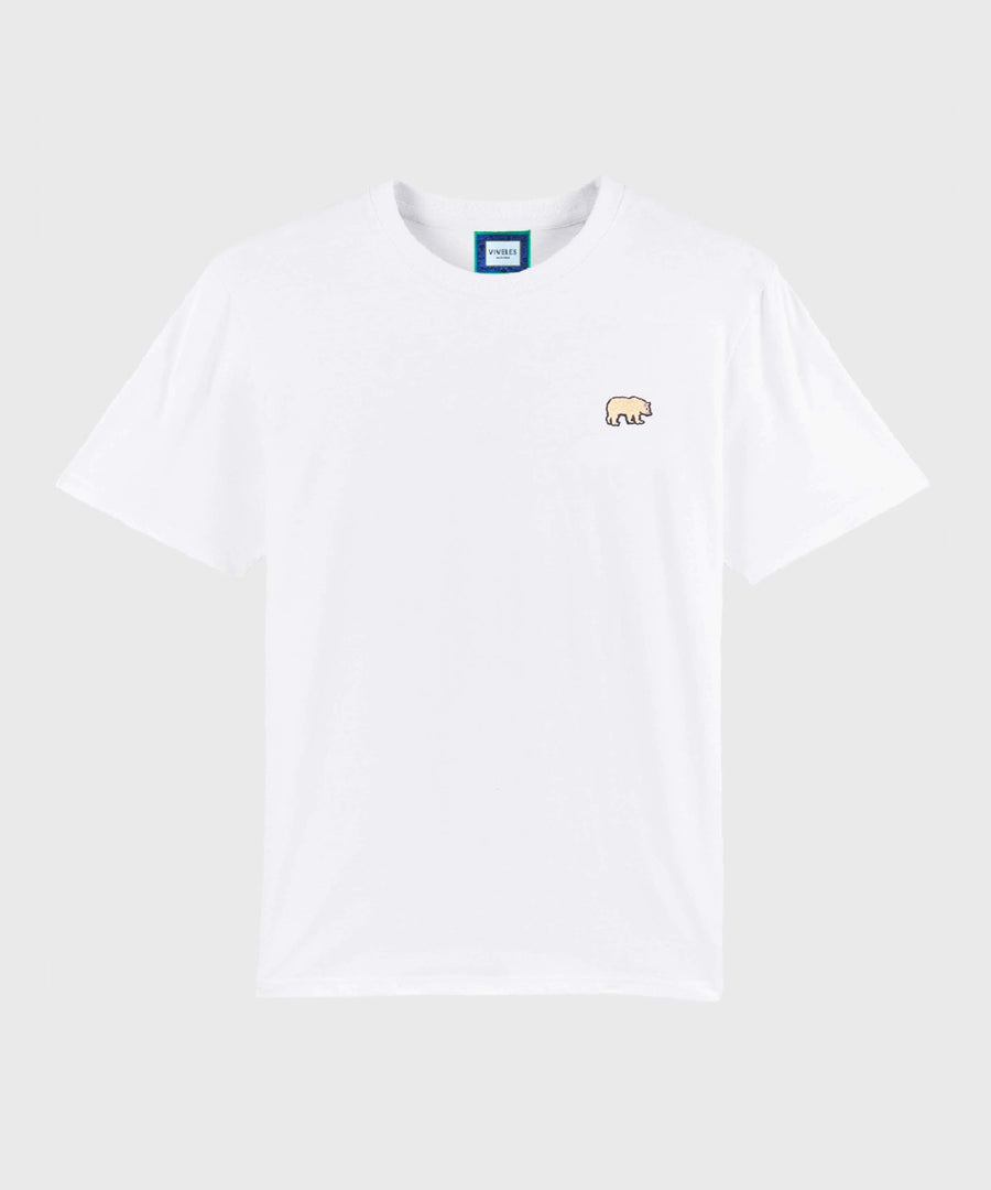 t-shirt Ours Blanc